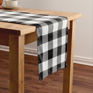 White and Black Buffalo Check - Table Runner
