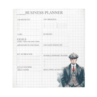 White and Black business planner Notepad