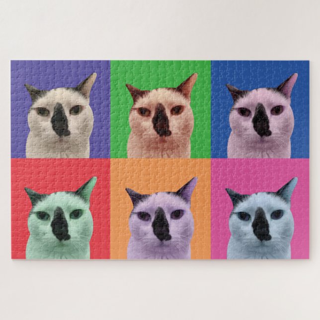 White and Black Cat Puzzle (Horizontal)