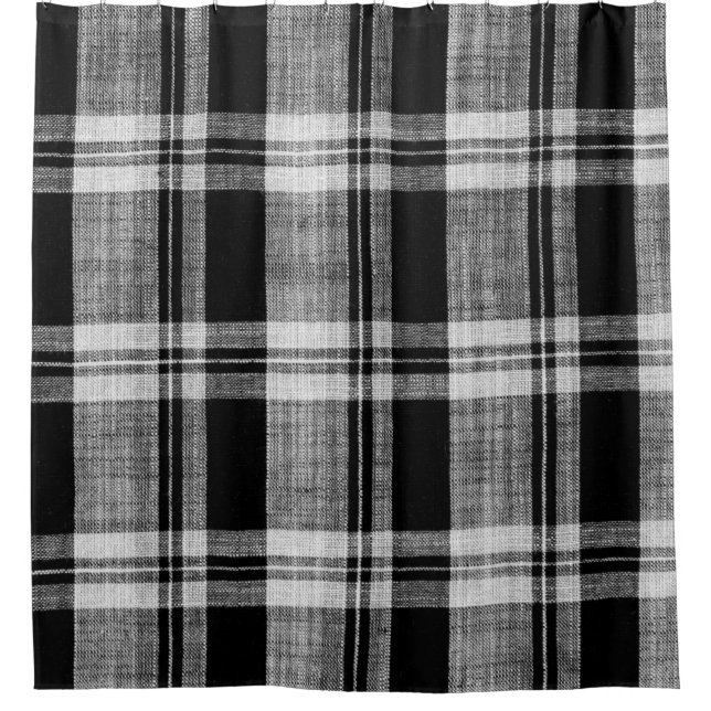 White and black chequered plaid fabric texture for (Front)