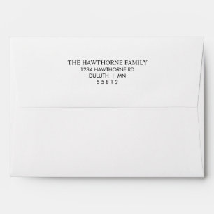 White and Black Classic Modern Minimalist Envelope