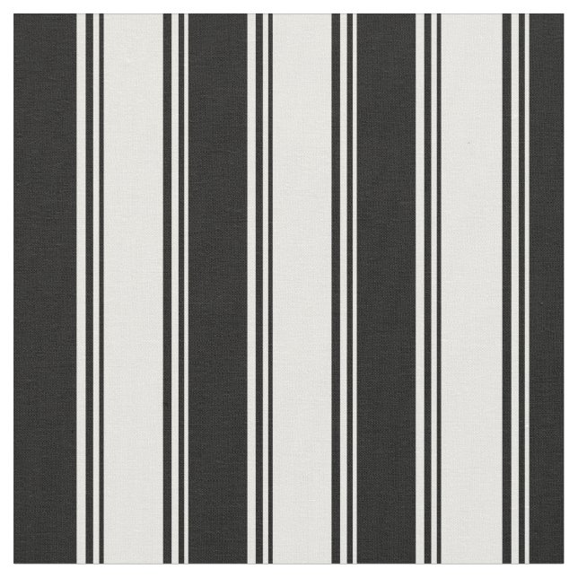 White and Black Coloured Striped Pattern Fabric (Close Up)