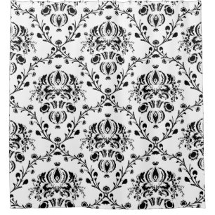 White and Black Damask