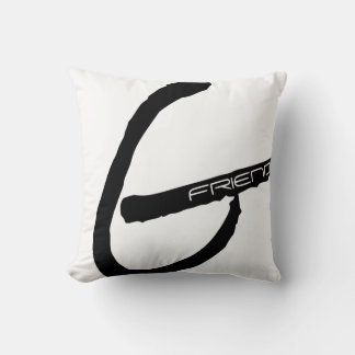 White and Black G Friend for Girlfriend Throw Pillow