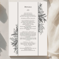 White and Black Greenery Wedding Monogram Details