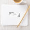 White and Black Greenery Wedding Return Address