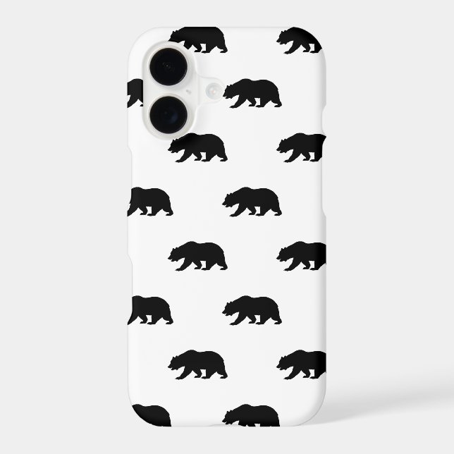 White and Black Grizzly Bear Pattern (Back)