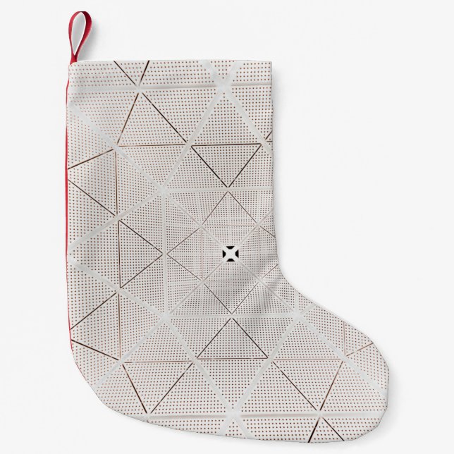 White and black illustration small christmas stocking (Front)