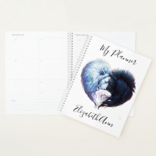White and Black Lion Planner