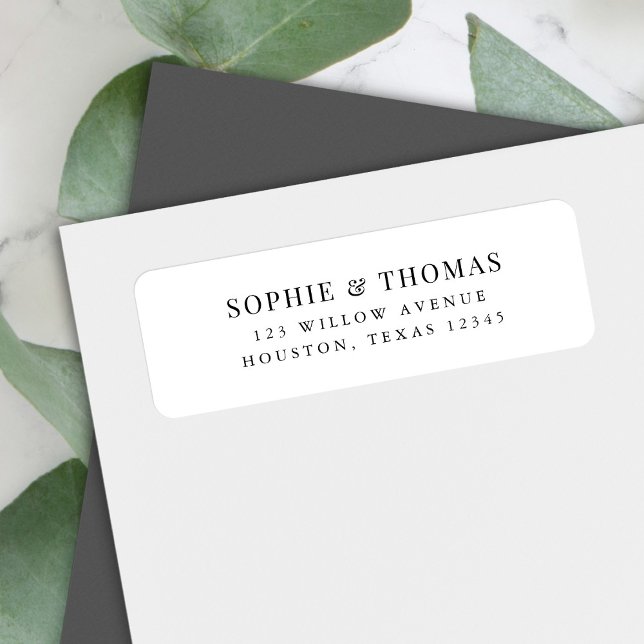 White and Black Modern Classic Return Address (Creator Uploaded)