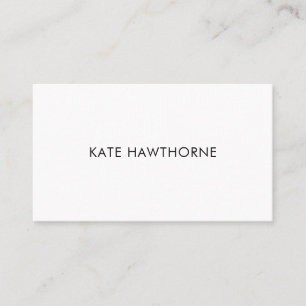 White and Black Modern Minimal Business Card