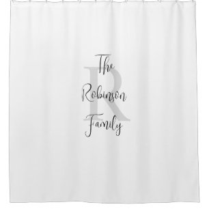 White and Black Name Monogrammed Paper Guest Towel