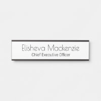 White and Black Office Door Sign Signs Name Plate