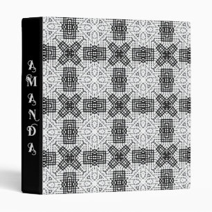 White and black openwork geometric pattern Anna Binder