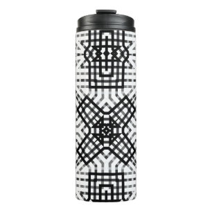 White and black openwork geometric pattern Anna Thermal Tumbler