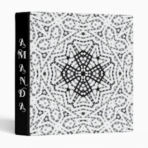 White and black openwork geometric pattern Elsa Binder