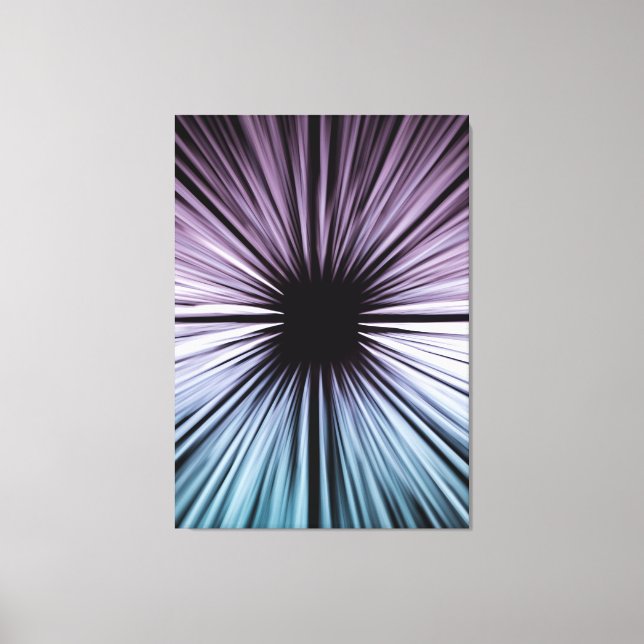 White And Black Optical Illusion Canvas Wall Art (Front)