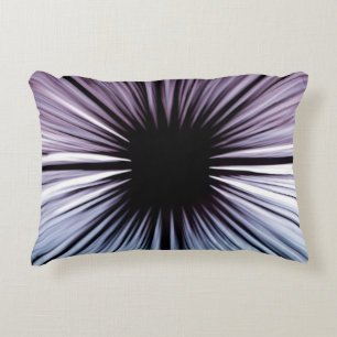 White and black optical illusion illustration accent pillow