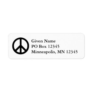 White and Black Peace Symbol