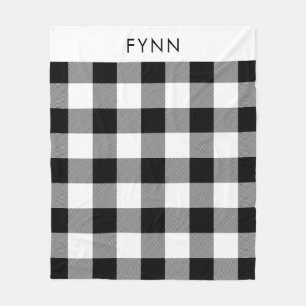 White and Black Plaid Blanket