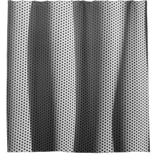 White and black polka-dot fabric