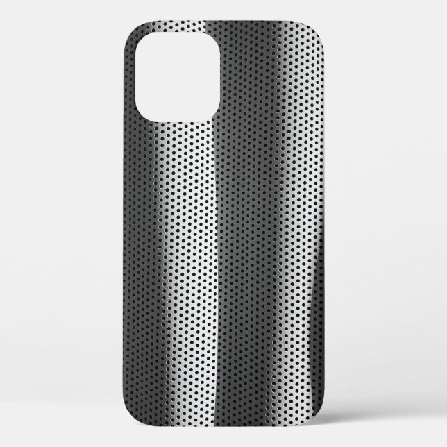 White and black polka-dot fabric Case-Mate iPhone case (Back)