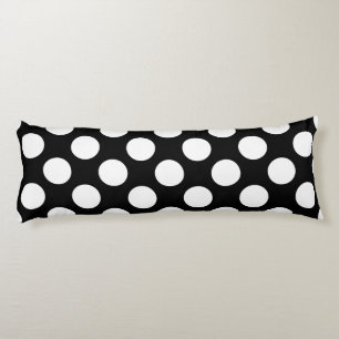 White And Black Polka Dot Pattern Body Pillow