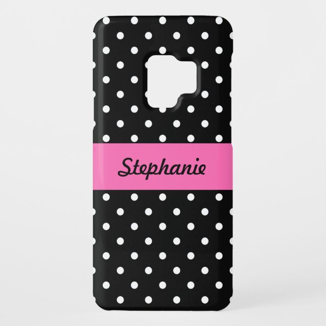 White and Black Polka Dot Pattern Case-Mate Samsung Galaxy Case (Back)