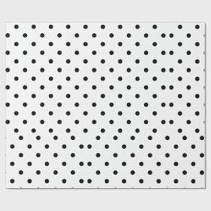 White and Black Polka Dot Wrapping Paper Classic