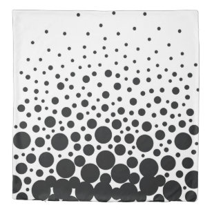 White and black polka dots duvet cover