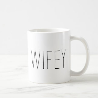 White and black Rae Dunn inspired Coffee Mug