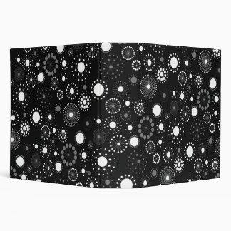 White and Black Retro Circles Binder
