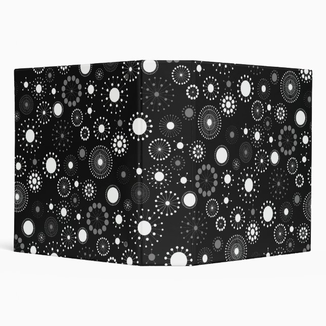 White and Black Retro Circles Binder (Background)