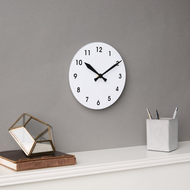 White and Black Round Clock (Office)