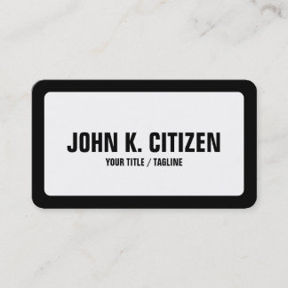 White and Black Rounded Edges Business Card