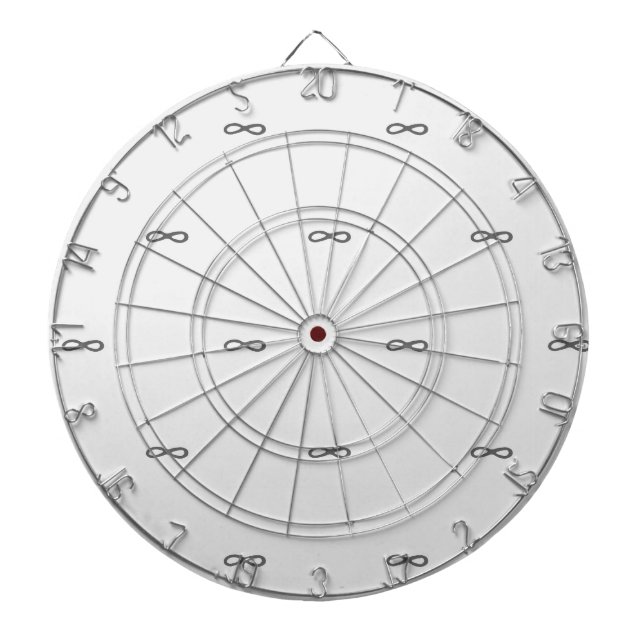 White and Black Simple and Modern Pattern Dartboard (Front)