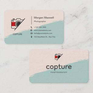 White and Black Simple Clean Photography  Business Card