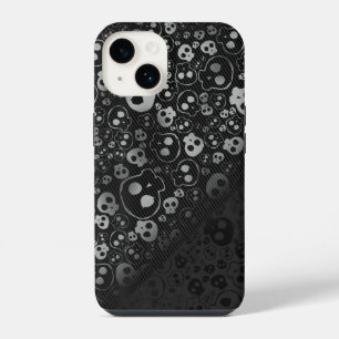 white and black skull heads iPhone 14 case