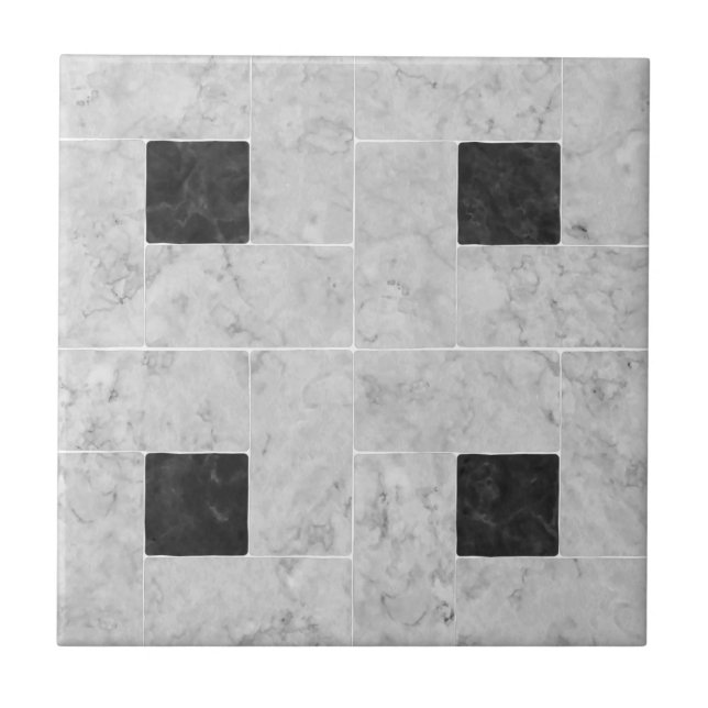 White and Black Stone Tile (Front)