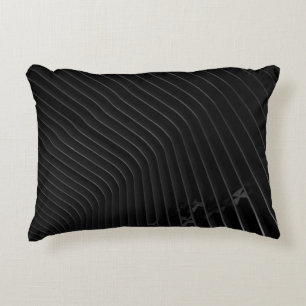 WHITE AND BLACK STRIPE DRESS SHIRT ACCENT PILLOW