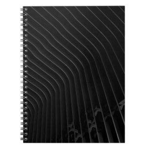 White and black stripe dress shirt notebook