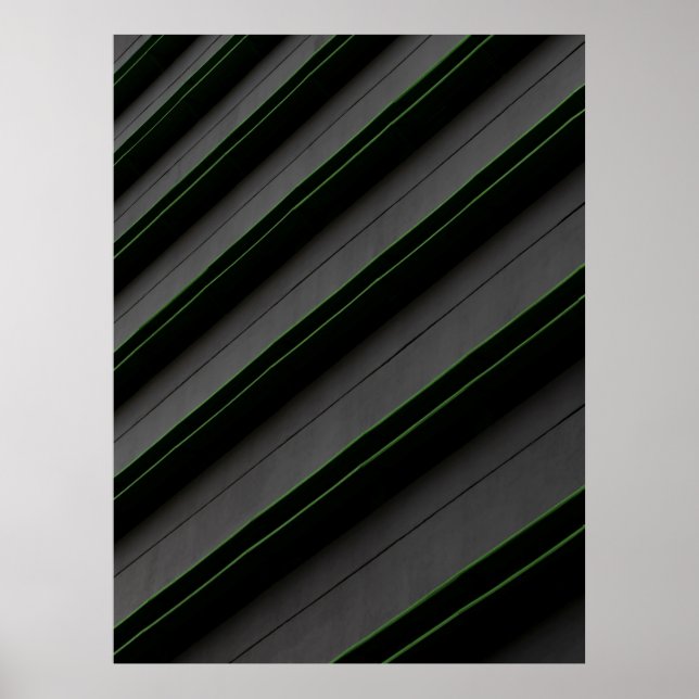 White and black stripe textile poster (Front)