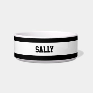 White and black stripes bowl