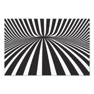 White and black stripes photo print