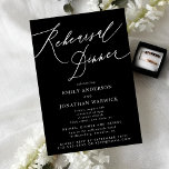 White and Black Wedding Rehearsal Dinner Invitation<br><div class="desc">This is part of a collection - please contact me for more info</div>