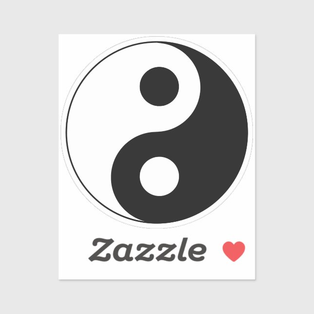 White and Black Yin and Yang Symbol (Sheet)