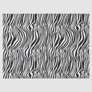 White and Black Zebra Print Decoupage Tissue Paper