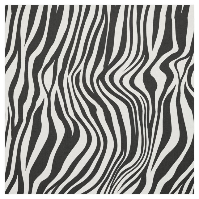 White and Black Zebra Print Fabric (Swatch)