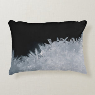 White and blue abstract painting accent pillow