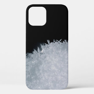 White and blue abstract painting iPhone 12 case